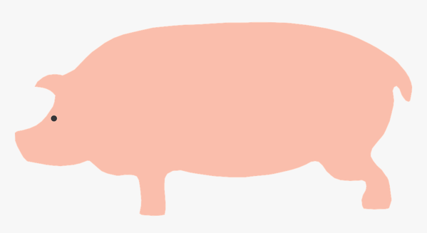 Transparent Pigs Clipart - Cartoon Pig From The Side, HD Png Download