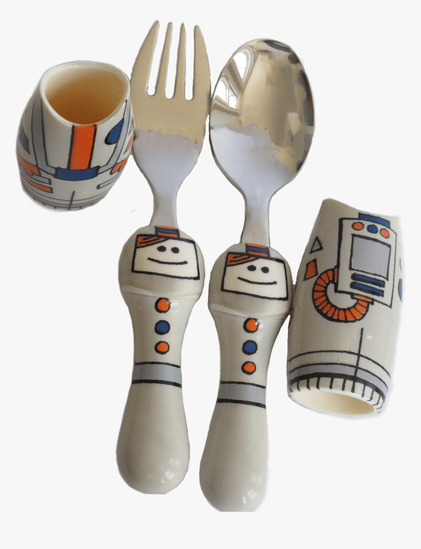 Astronaut Fork & Spoon Set - Wooden Spoon, HD Png Download