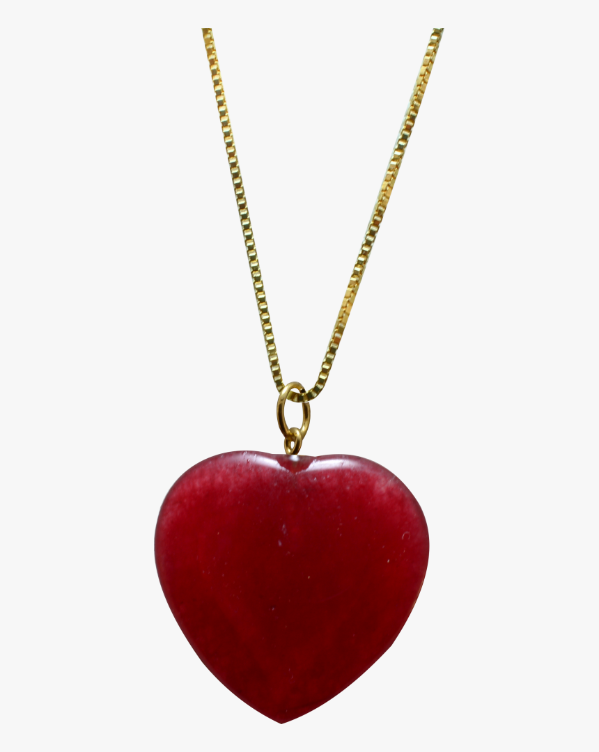 Pingente Coração Vermelho Em Ouro 18k, HD Png Download