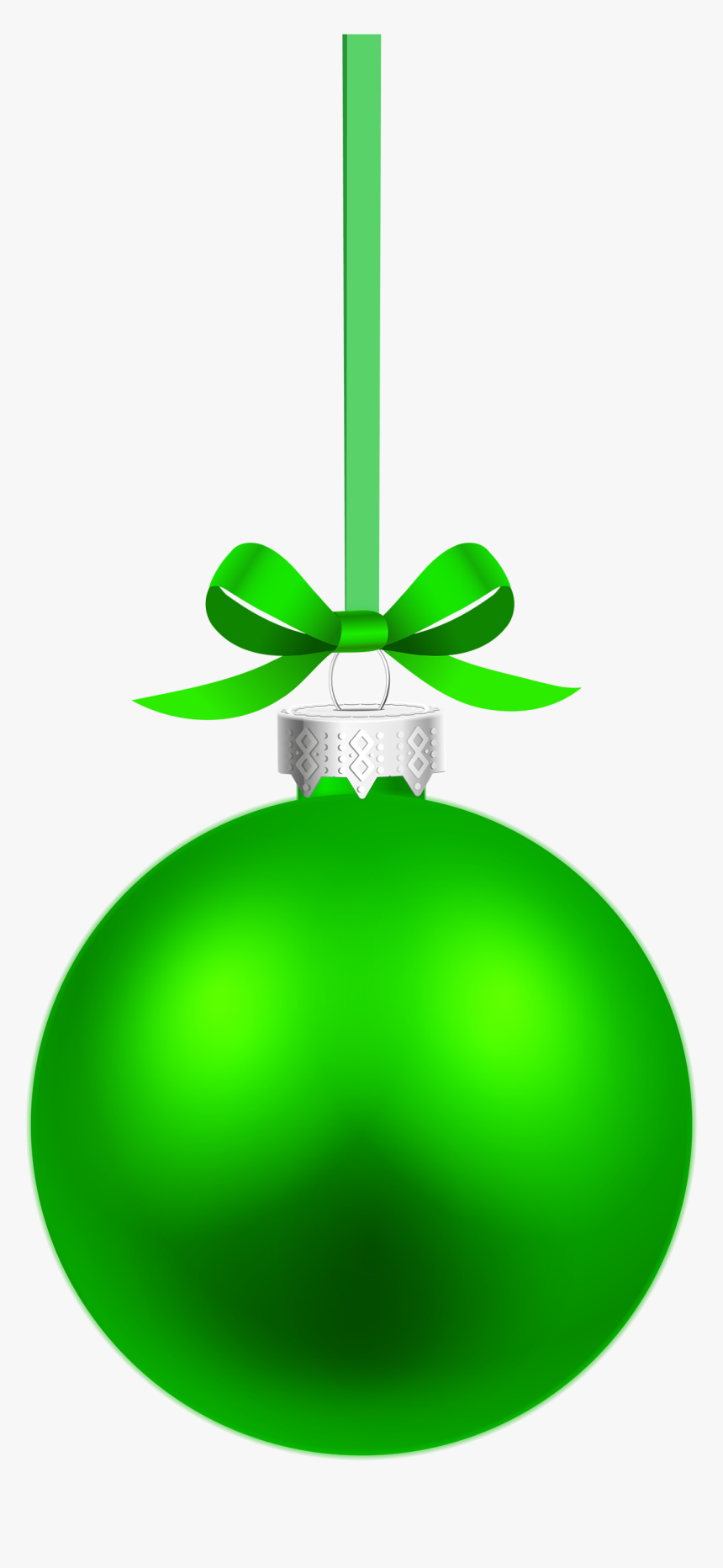 Green Hanging Christmas Ball Png Clipart - Green Hanging Christmas Ball, Transparent Png