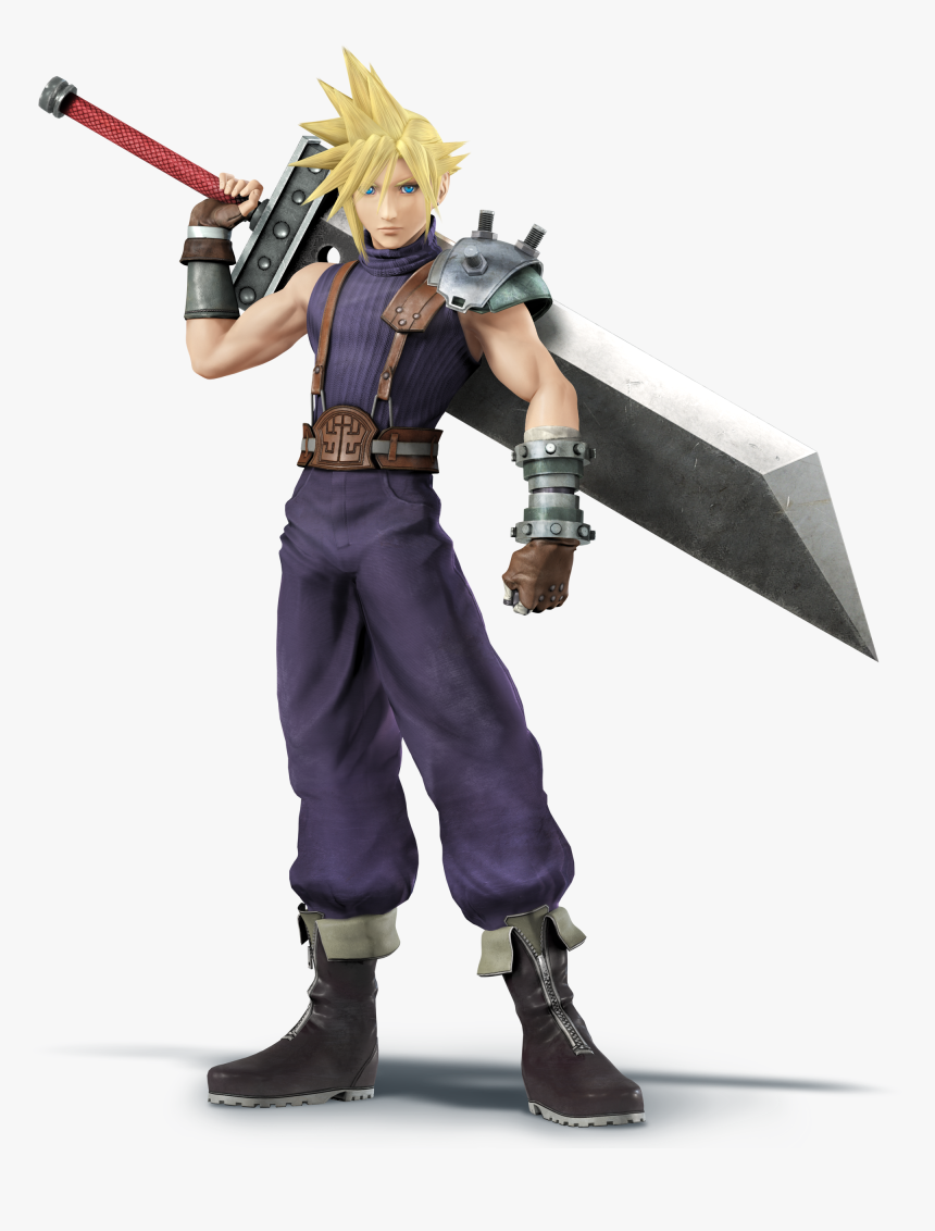 Cloud Strife Transparent - Super Smash Bros Cloud, HD Png Download