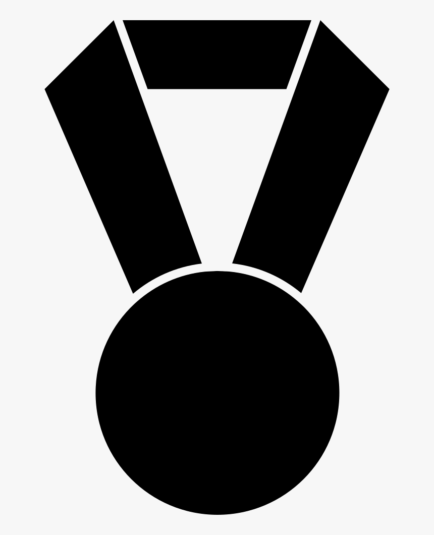 Football Medal Hanging Of A Ribbon In Black Shaped - Medal Black And White Png, Transparent Png