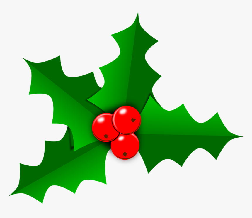 Holly, Christmas, Leaf, Green, Decoration, Berry - Transparent Holly Leaf Png, Png Download