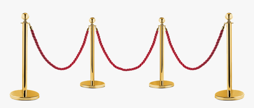 Demarcation, Gold, Red, Rope, Isolated, Barrier - Chain, HD Png Download