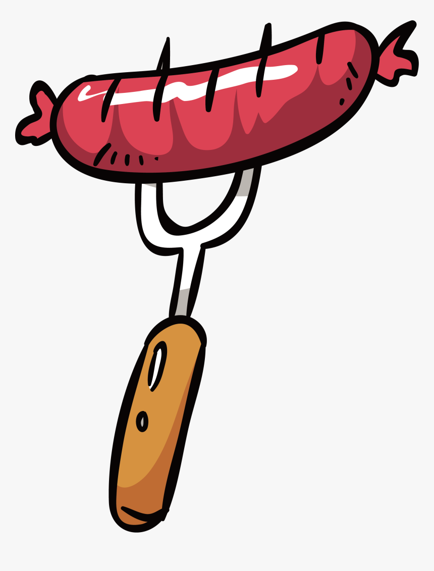 Beer German Cuisine Sausage On A Fork - German Sausage Clipart, HD Png Download