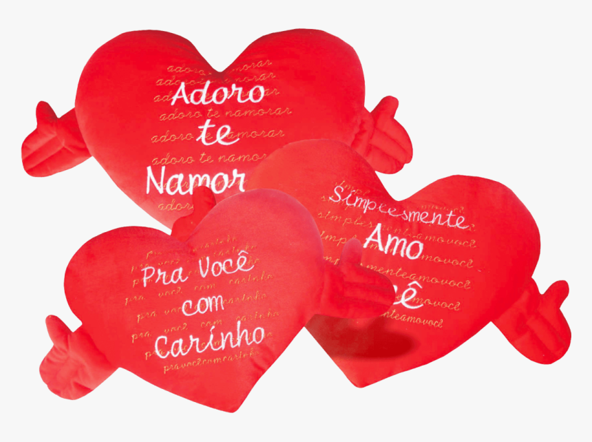 Almofada Coração Abraço Tamanho G - Almofadas De Coracao De Pelucia, HD Png Download