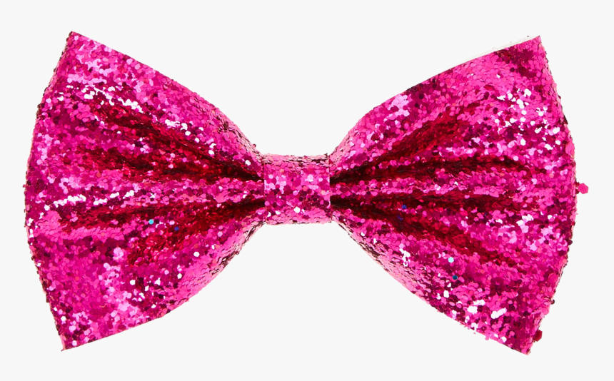 Pink,bow Accessory,tie,swimsuit Top,costume Accessory - Pink Glitter Bow Tie, HD Png Download