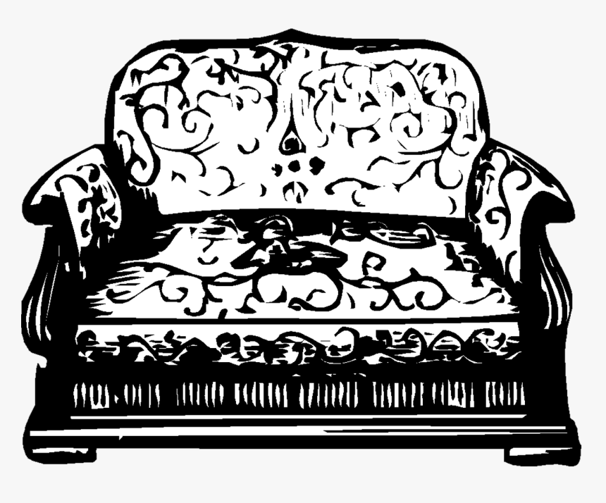 Sofa Couch Vintage Free Picture - Мебель Чернобелая Пнг, HD Png Download