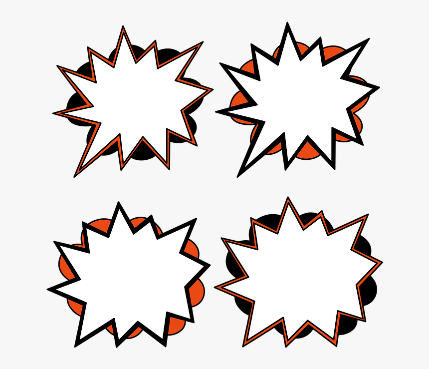 Comic Book Speech Bubbles Comic Bubble Explosion , - Burbujas De Comic Png, Transparent Png