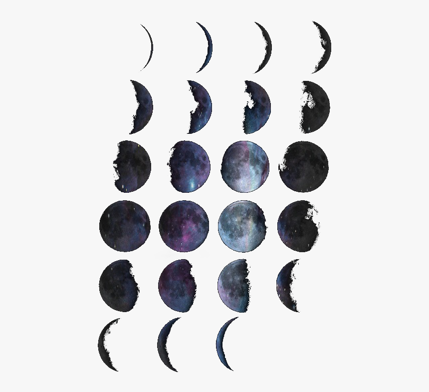 Phases Of The Moon Watercolour, HD Png Download