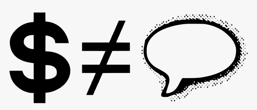 Money Is Not Speech - Comic Speech Bubble Png, Transparent Png