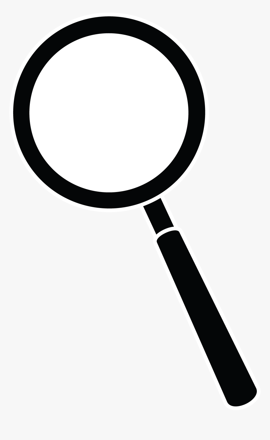 Magnifying Glass Silhouette - Silhouette Magnifying Glass Vector, HD Png Download