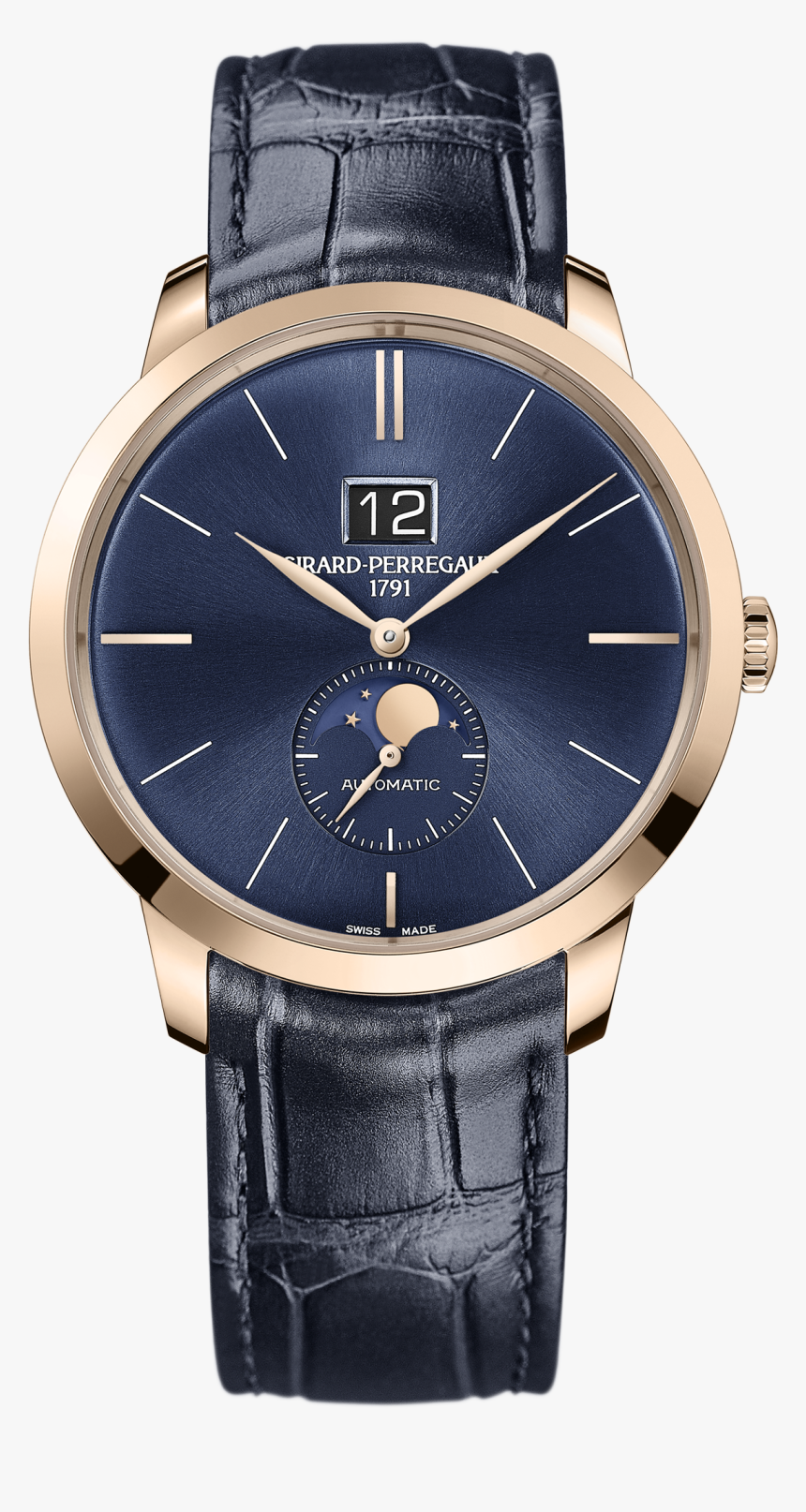 Transparent Moon Phase Clipart - Girard Perregaux Big Date Moon, HD Png Download