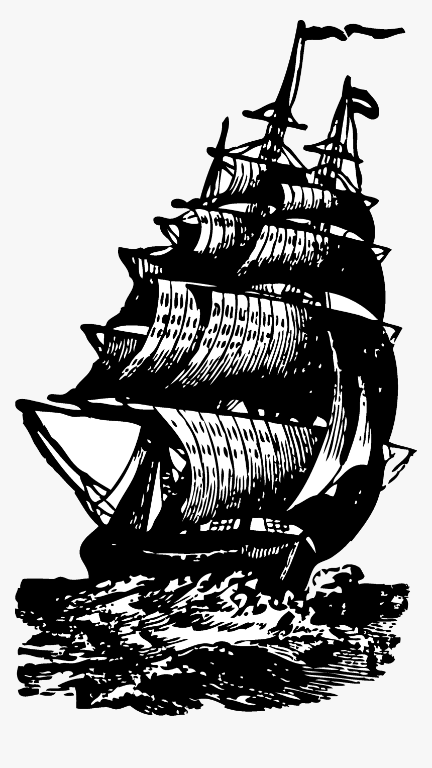 Vintage Brig Ship Clip Art Free Clip Art - Senses Fail Rum Is For Drinking Not, HD Png Download
