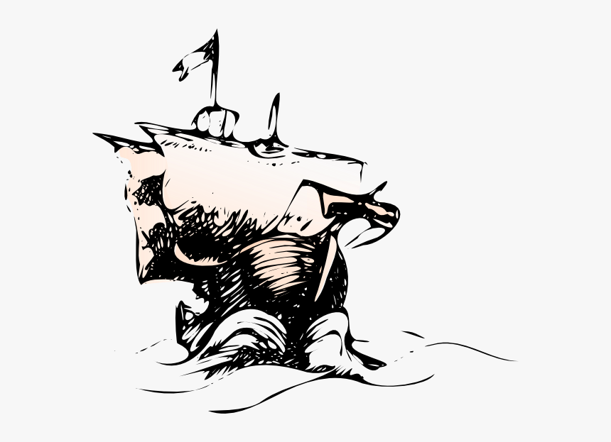 Old Ship Art Vector, HD Png Download
