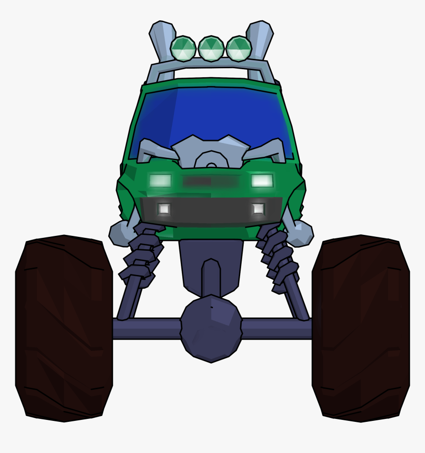 Monster Truck Cartoon Png Clipart Picture Front View - Monster Truck Front Clipart, Transparent Png