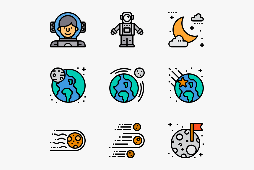 Space And Galaxy - Academy Icon Flat Design, HD Png Download