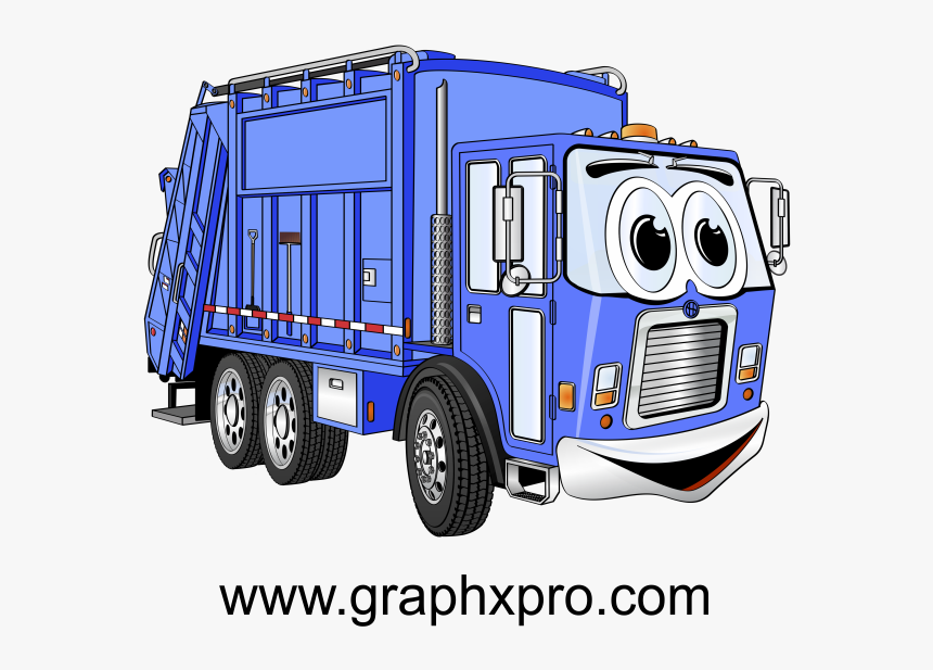 Clipart Cartoon Garbage Truck, HD Png Download