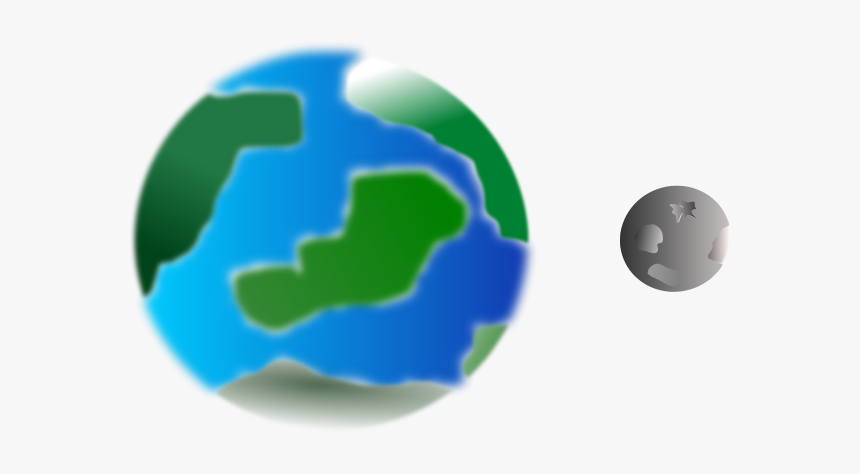 Free Clipart Planet With Moon Cprostire - Earth And Moon Clipart, HD Png Download
