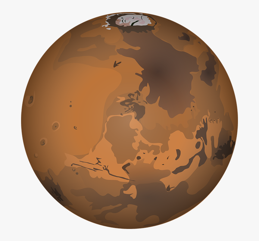 Mars, Planets, Red Planet, Galaxy, Universe, Science - Mars Clip Art, HD Png Download