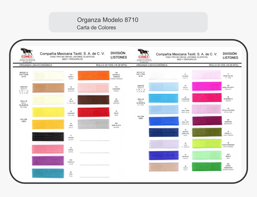 Colores De Liston De Organza, HD Png Download