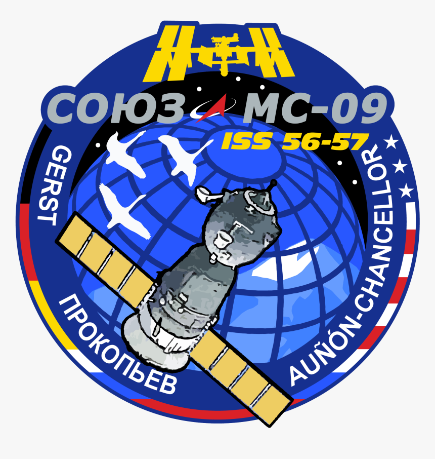 Soyuz Ms 09 Mission Patch - Soyuz Ms-09, HD Png Download