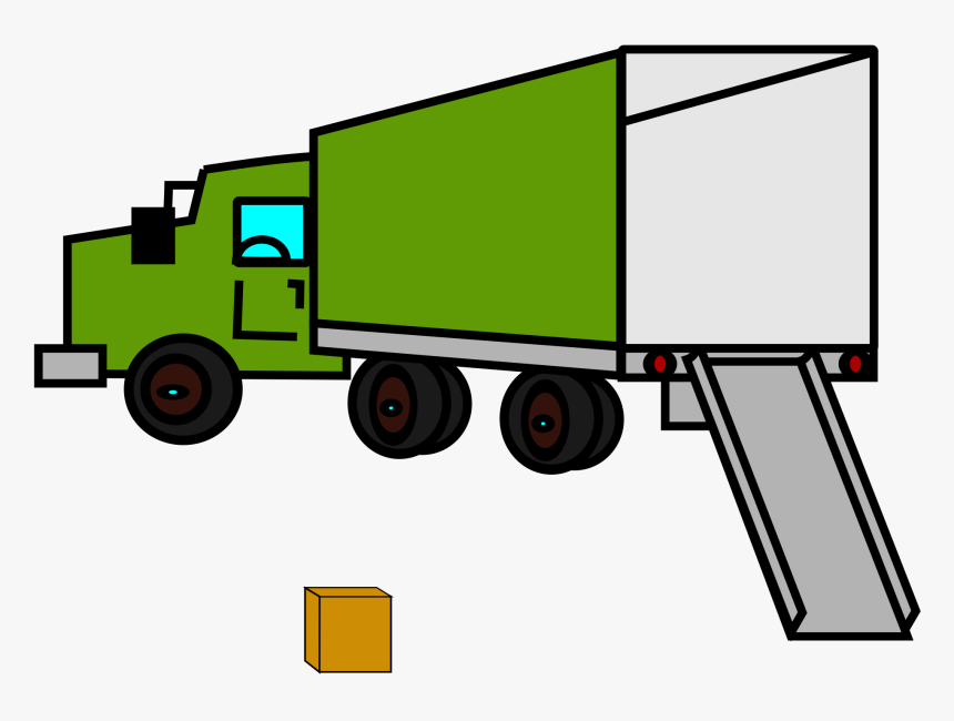 Opened Empty Moving Truck Clip Arts - Moving Truck Clipart Png, Transparent Png