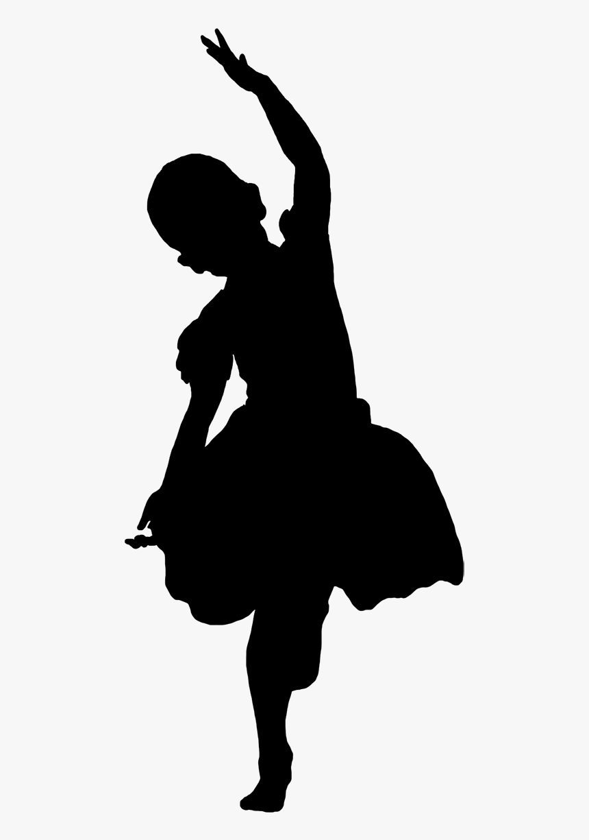 Silhouette Of Dancing Girl Black Silhouette Little Girl Dancing, HD