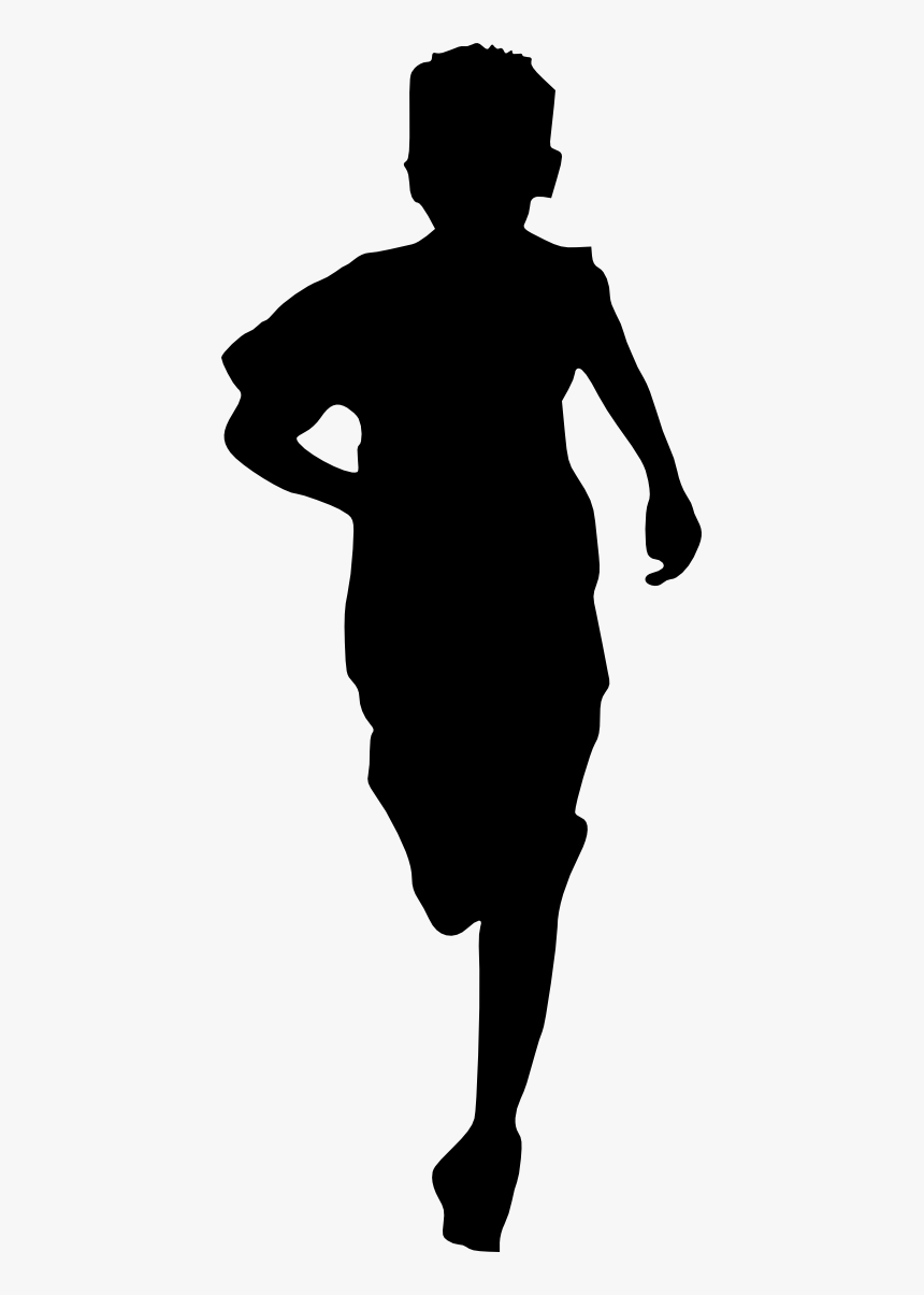 Running Person Silhouette Png, Transparent Png