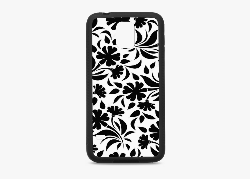 Flower Background Vector Black And White Artsadd D - Mobile Phone Case, HD Png Download