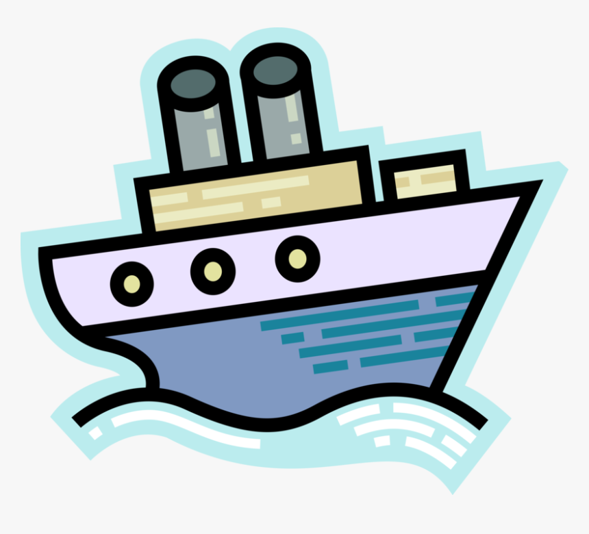 Vector Illustration Of Cruise Ship Or Ocean Liner Passenger - Vector Illustration Image Cruise Ship, HD Png Download