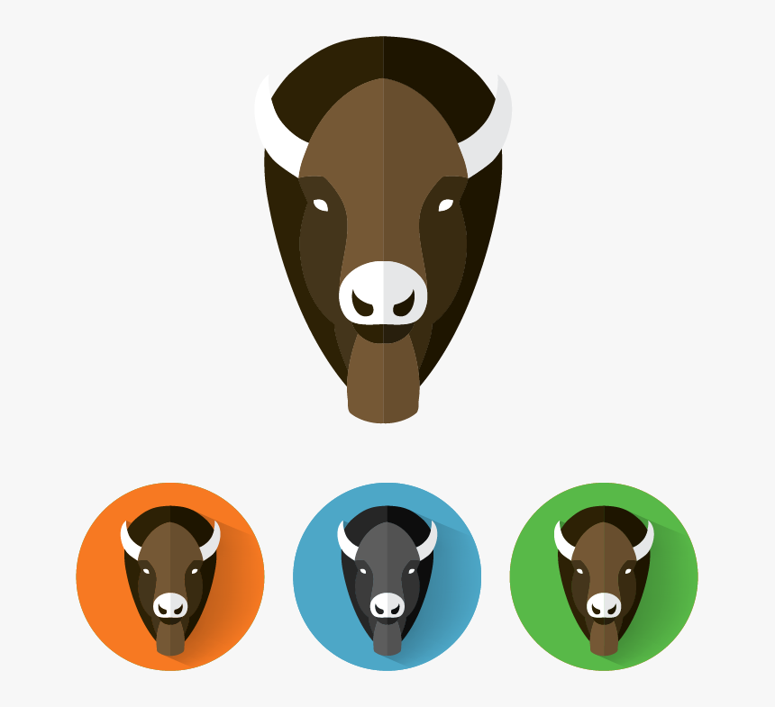 Transparent Buffalo Silhouette Png - American Bison, Png Download