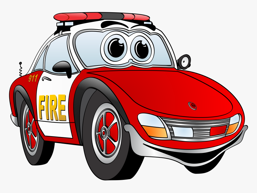 Fire Truck Clipart Race Car - Blue And White Police Car, HD Png Download