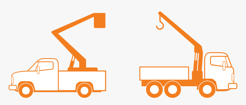 Lift And Crane Trucks Clip Arts - Boom Truck Clip Art, HD Png Download