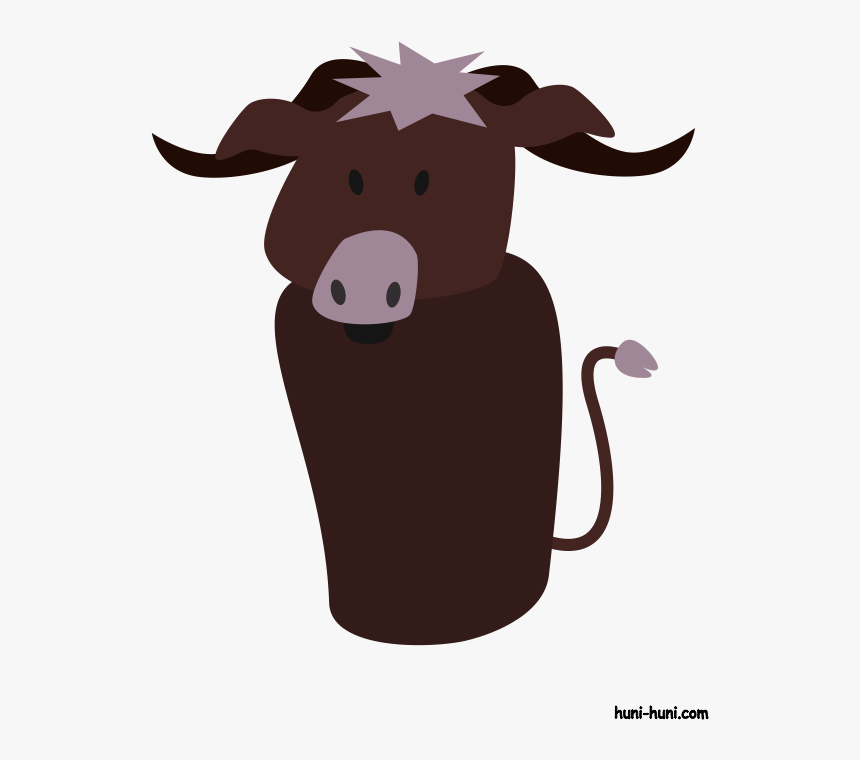 Huni Huni Flashcard Colored Kabaw Waterbuffalo Fingerpuppet - Cartoon, HD Png Download