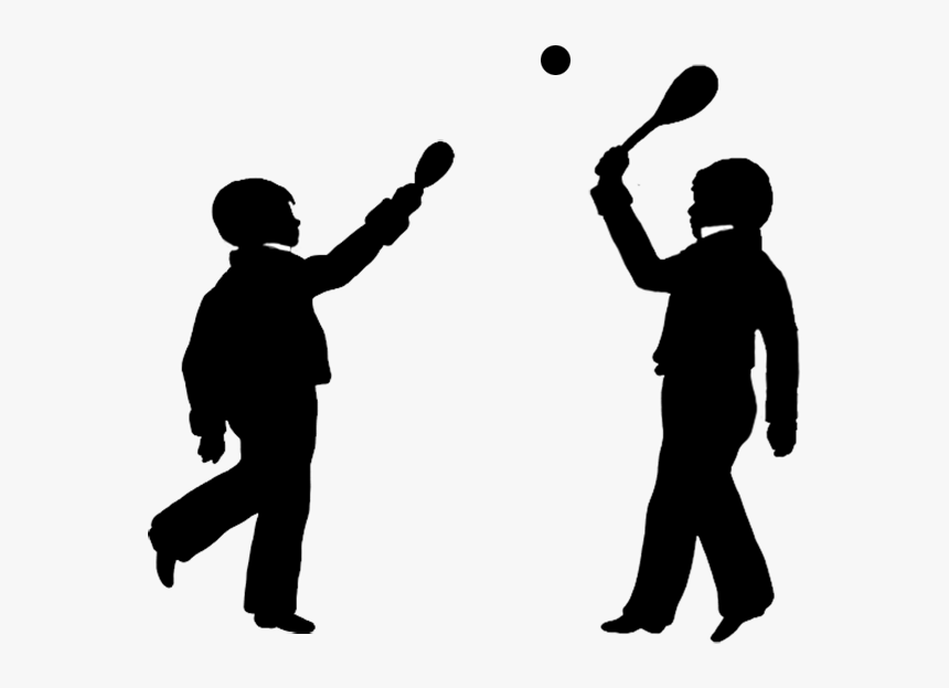 Two Boys Silhouette Transparent - 2 Boys Silhouette Png, Png Download