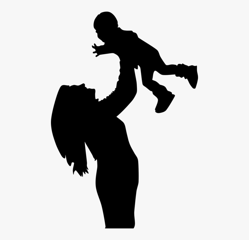 Shoulder,human Behavior,silhouette - Mother Son Silhouette, HD Png Download