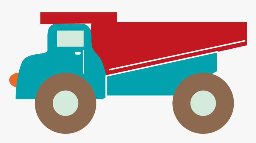 Clip Art Stock Vector Cartoon Dump Truck Flat Truck - Caminhão Desenho Png, Transparent Png