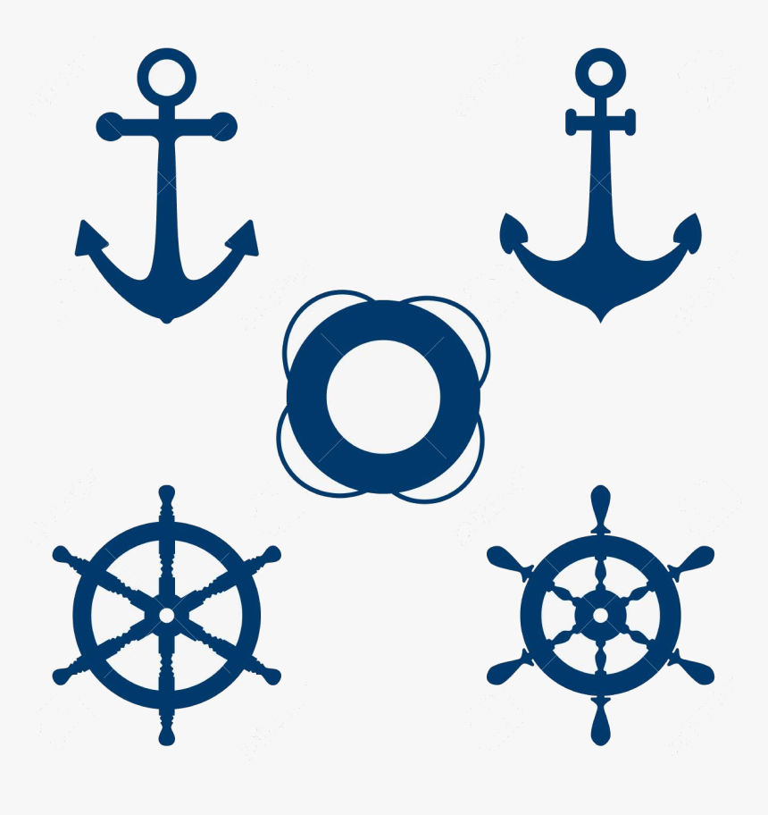 Ship Wheel Boat Vector At Free For Personal Use Transparent - Anchor And Ship Wheel, HD Png Download