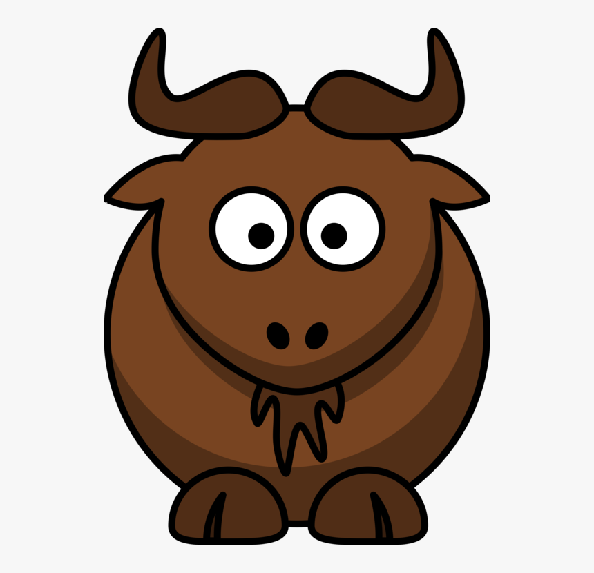 Buffalo Transparent Cartoon - Gnu Cartoon, HD Png Download