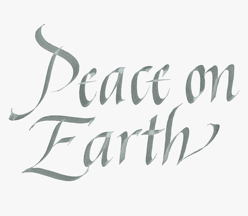 Transparent Peace On Earth Png - Calligraphy, Png Download