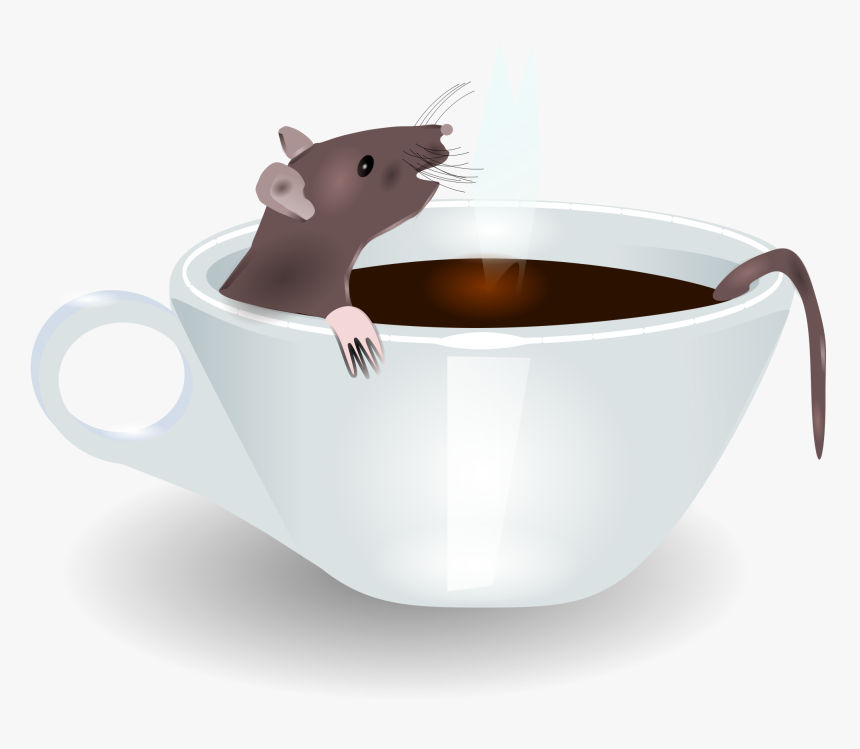 Rat In Coffee Clip Arts - Rat In The Box Clipart, HD Png Download