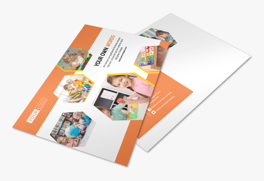 Creative Child Development Postcard Template Preview - Brochure, HD Png Download