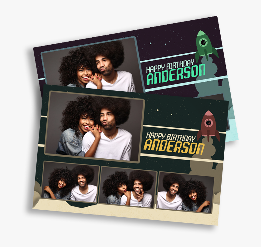 Outta Space Postcard Template - Collage, HD Png Download