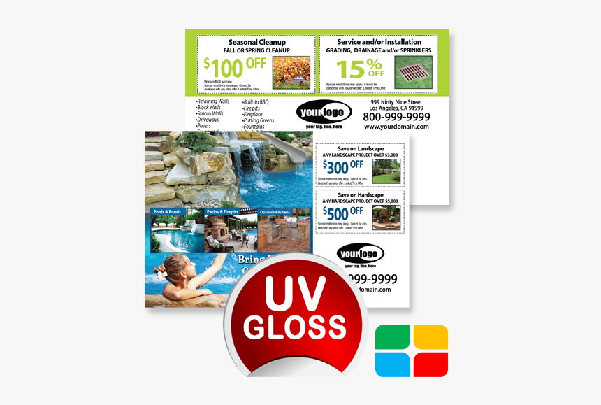 Landscaping Postcards La010003 4 X 6 Uv - Hardscaping Ads Or Flyers, HD Png Download