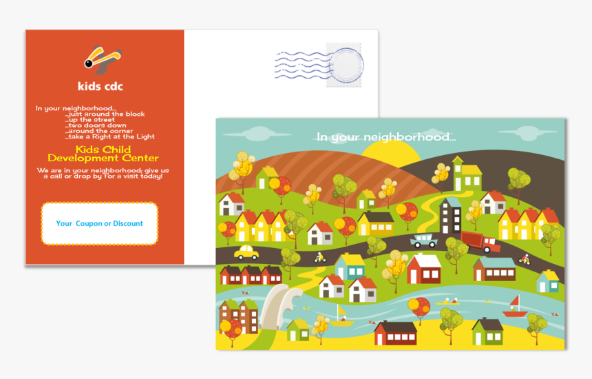 Child Care Business Cards, Child Care Folders, Child - Neighborhood Template, HD Png Download