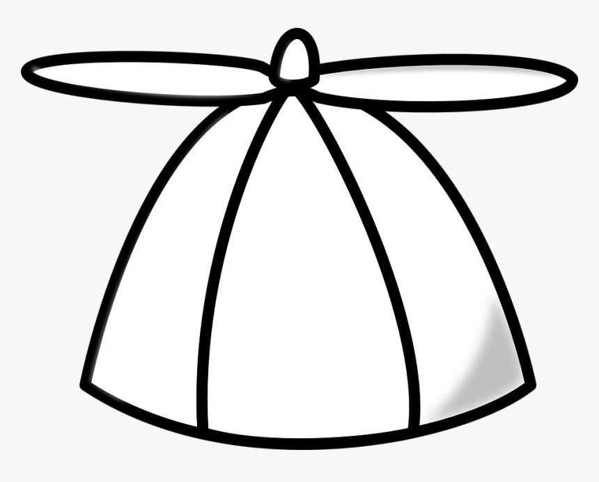 Cap, Propeller, Hat, Cool, Fan, White, Ventilator, - Crazy Hat Black And White, HD Png Download