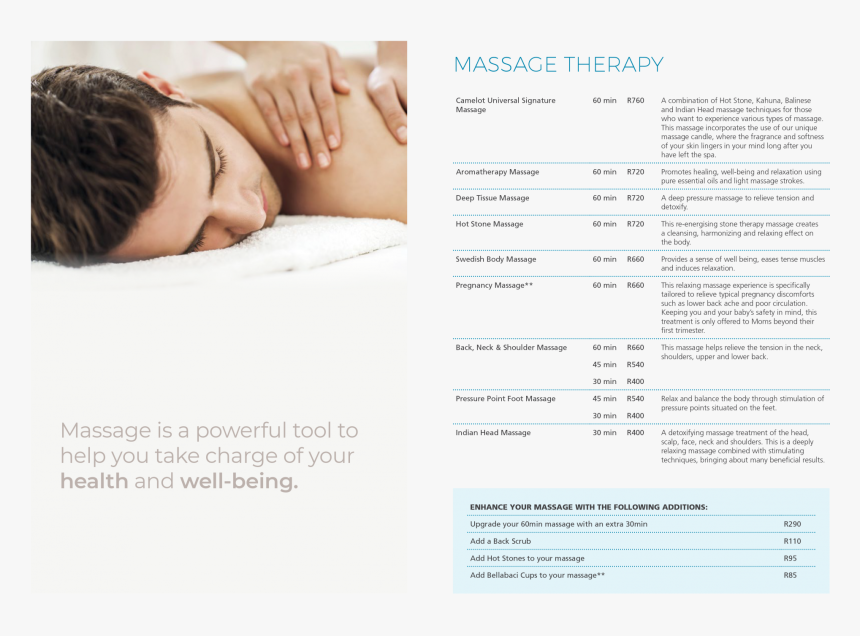 Transparent Going To Sleep Clipart - Neck And Shoulder Massage Menu, HD Png Download