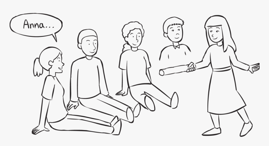 Transparent Person Sitting Back Png - Line Art, Png Download