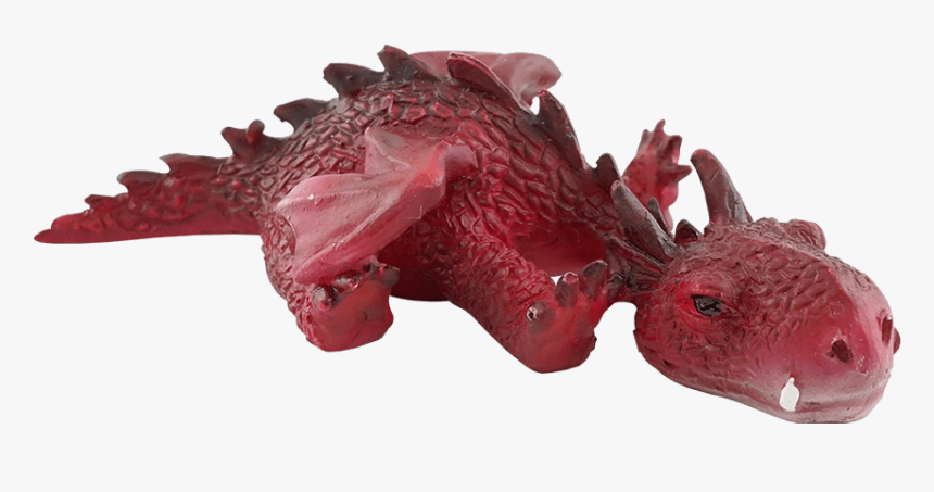 Sleeping Mini Red Dragon Statue - Triceratops, HD Png Download